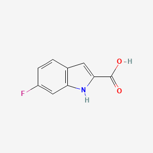 6-Fluoro-1H-indole-2-carboxylic acid chemical structure (CAS 3093-97-8)
