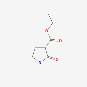 Ethyl 1-methyl-2-oxopyrrolidine-3-carboxylate chemical structure (CAS 30932-85-5)
