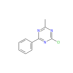 2-Chloro-4-methyl-6-phenyl-1,3,5-triazine chemical structure (CAS 30937-70-3)
