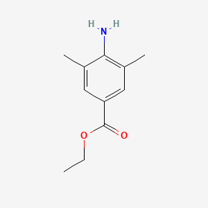 Ethyl 4-amino-3,5-dimethylbenzoate chemical structure (CAS 3095-47-4)
