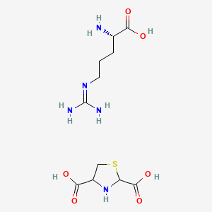 (S)-2-Amino-5-guanidinopentanoic acid thiazolidine-2,4-dicarboxylic acid (1:1) chemical structure (CAS 30986-62-0)