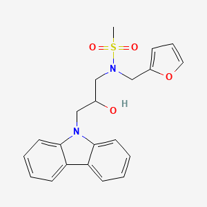 N-(3-(9H-Carbazol-9-yl)-2-hydroxypropyl)-N-(furan-2-ylmethyl)methanesulfonamide chemical structure (CAS 309928-48-1)
