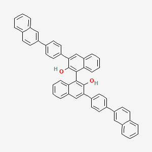(S)-3,3'-Bis[4-(2-naphthalenyl)phenyl]-1,1'-binaphthalene-2,2'-diol chemical structure (CAS 309934-87-0)