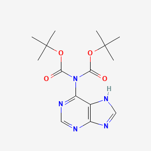tert-Butyl N-tert-butoxycarbonyl-N-(7H-purin-6-yl)carbamate chemical structure (CAS 309947-86-2)