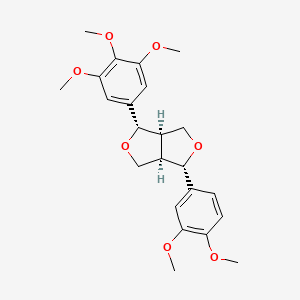 (1S,3aR,4S,6aR)-1-(3,4-Dimethoxyphenyl)-4-(3,4,5-trimethoxyphenyl)tetrahydro-1H,3H-furo[3,4-c]furan chemical structure (CAS 31008-18-1)