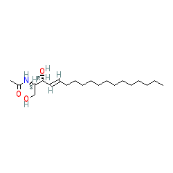 N-((2S,3R,E)-1,3-Dihydroxyoctadec-4-en-2-yl)acetamide chemical structure (CAS 3102-57-6)
