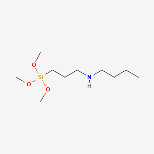 N-(3-(Trimethoxysilyl)propyl)butylamine chemical structure (CAS 31024-56-3)