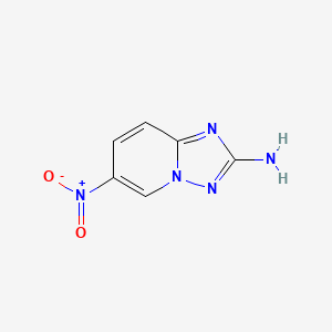 6-Nitro-[1,2,4]triazolo[1,5-a]pyridin-2-amine chemical structure (CAS 31040-15-0)
