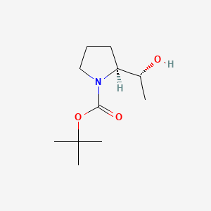 tert-Butyl (S)-2-((R)-1-hydroxyethyl)pyrrolidine-1-carboxylate chemical structure (CAS 310450-41-0)