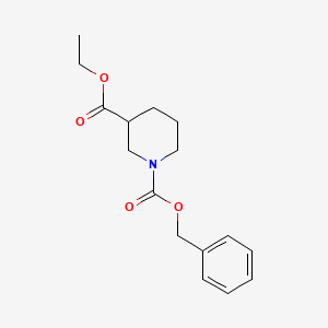 1-Benzyl 3-ethyl piperidine-1,3-dicarboxylate chemical structure (CAS 310454-53-6)