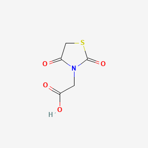 2-(2,4-Dioxothiazolidin-3-yl)acetic acid chemical structure (CAS 31061-24-2)
