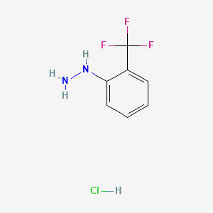 2-(Trifluoromethyl)phenylhydrazine hydrochloride chemical structure (CAS 3107-34-4)