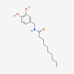 N-(4-Hydroxy-3-methoxybenzyl)decanamide chemical structure (CAS 31078-36-1)
