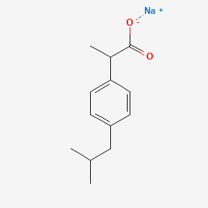 Sodium 2-(4-isobutylphenyl)propanoate chemical structure (CAS 31121-93-4)