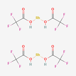 Rhodium(II) trifluoroacetate dimer chemical structure (CAS 31126-95-1)