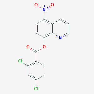 5-Nitroquinolin-8-yl 2,4-dichlorobenzoate chemical structure (CAS 311316-96-8)