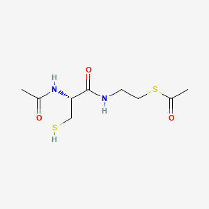(R)-S-(2-(2-Acetamido-3-mercaptopropanamido)ethyl) ethanethioate chemical structure (CAS 311343-11-0)