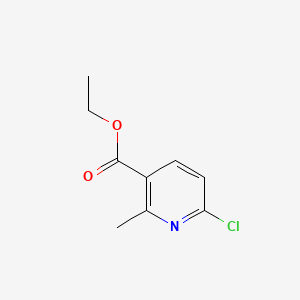 Ethyl 6-chloro-2-methylnicotinate chemical structure (CAS 31163-12-9)