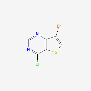 7-Bromo-4-chlorothieno[3,2-d]pyrimidine chemical structure (CAS 31169-27-4)