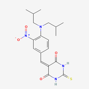 5-(4-(Diisobutylamino)-3-nitrobenzylidene)-2-thioxodihydropyrimidine-4,6(1H,5H)-dione chemical structure (CAS 312271-03-7)
