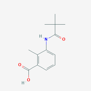 2-Methyl-3-pivalamidobenzoic acid chemical structure (CAS 312317-36-5)