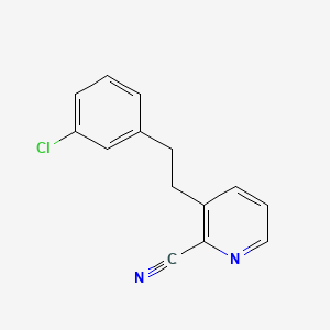3-(3-Chlorophenethyl)picolinonitrile chemical structure (CAS 31255-57-9)