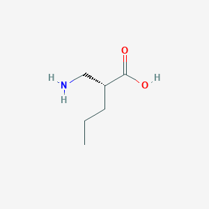 (R)-2-(Aminomethyl)pentanoic acid chemical structure (CAS 312613-71-1)