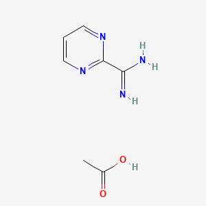 Pyrimidine-2-carboximidamide acetate chemical structure (CAS 312613-82-4)