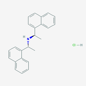 Bis((R)-1-(naphthalen-1-yl)ethyl)amine hydrochloride chemical structure (CAS 312619-39-9)