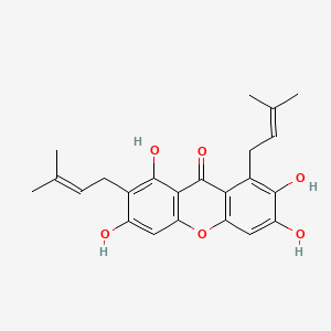 1,3,6,7-Tetrahydroxy-2,8-bis(3-methylbut-2-en-1-yl)-9H-xanthen-9-one chemical structure (CAS 31271-07-5)