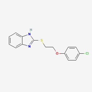 2-((2-(4-Chlorophenoxy)ethyl)thio)-1H-benzo[d]imidazole chemical structure (CAS 312749-73-8)