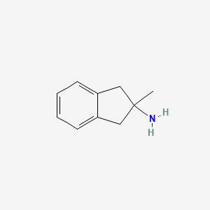 2-Methyl-2,3-dihydro-1H-inden-2-amine chemical structure (CAS 312753-94-9)