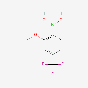 (2-Methoxy-4-(trifluoromethyl)phenyl)boronic acid chemical structure (CAS 312936-89-3)