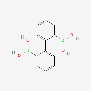 [1,1'-Biphenyl]-2,2'-diyldiboronic acid chemical structure (CAS 312968-33-5)