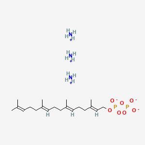 Ammonium (2E,6E,10E)-3,7,11,15-tetramethylhexadeca-2,6,10,14-tetraen-1-yl diphosphate chemical structure (CAS 313263-08-0)