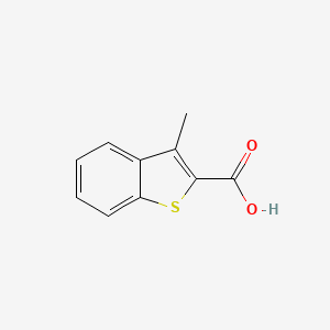 3-Methylbenzo[b]thiophene-2-carboxylic acid chemical structure (CAS 3133-78-6)