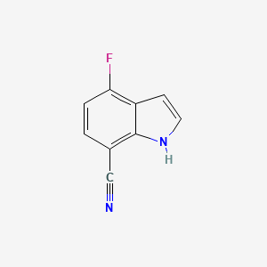 4-Fluoro-1H-indole-7-carbonitrile chemical structure (CAS 313337-33-6)