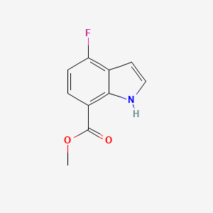 Methyl 4-fluoro-1H-indole-7-carboxylate chemical structure (CAS 313337-35-8)
