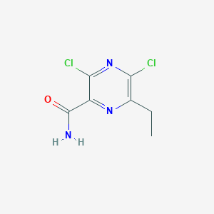 3,5-Dichloro-6-ethylpyrazine-2-carboxamide chemical structure (CAS 313340-08-8)