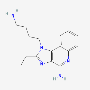 1-(4-Aminobutyl)-2-ethyl-1H-imidazo[4,5-c]quinolin-4-amine chemical structure (CAS 313350-30-0)