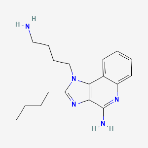1-(4-Aminobutyl)-2-butyl-1H-imidazo[4,5-c]quinolin-4-amine chemical structure (CAS 313350-31-1)