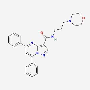 N-(3-Morpholinopropyl)-5,7-diphenylpyrazolo[1,5-a]pyrimidine-3-carboxamide chemical structure (CAS 313397-13-6)