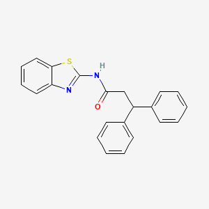 N-(Benzo[d]thiazol-2-yl)-3,3-diphenylpropanamide chemical structure (CAS 313480-47-6)
