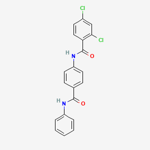 2,4-Dichloro-N-(4-(phenylcarbamoyl)phenyl)benzamide chemical structure (CAS 313493-80-0)