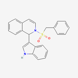 2-(Benzylsulfonyl)-1-(1H-indol-3-yl)-1,2-dihydroisoquinoline chemical structure (CAS 313526-24-8)