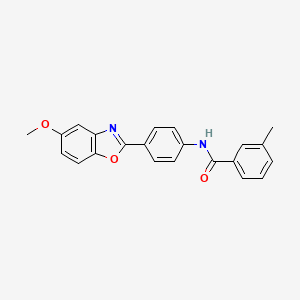 N-(4-(5-Methoxybenzo[d]oxazol-2-yl)phenyl)-3-methylbenzamide chemical structure (CAS 313660-94-5)