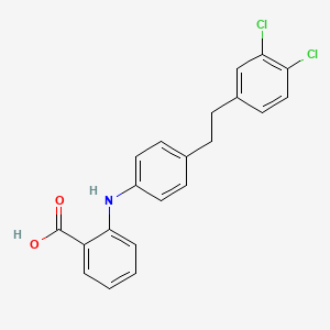 2-((4-(3,4-Dichlorophenethyl)phenyl)amino)benzoic acid chemical structure (CAS 313674-97-4)
