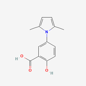5-(2,5-Dimethyl-1H-pyrrol-1-yl)-2-hydroxybenzoic acid chemical structure (CAS 313701-92-7)