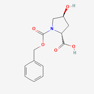 trans-1-((Benzyloxy)carbonyl)-4-hydroxypyrrolidine-2-carboxylic acid chemical structure (CAS 313706-21-7)