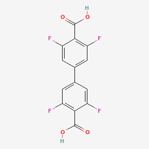 3,3',5,5'-Tetrafluoro-[1,1'-biphenyl]-4,4'-dicarboxylic acid chemical structure (CAS 31381-91-6)